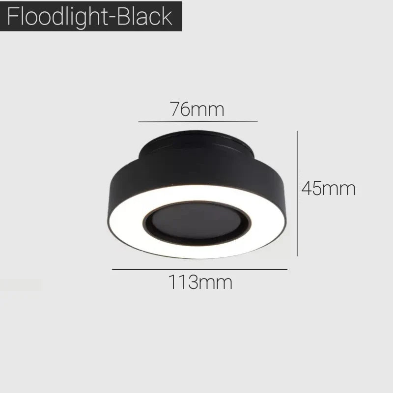 Plafonnier spot anneau led anti-éblouissement monté sur surface pliable Nora Tempo en Anneau - Une Silhouette Tout en Rondeur