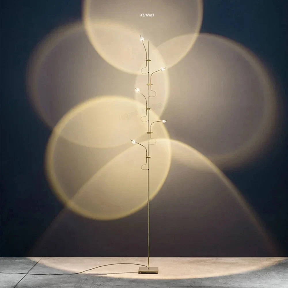 lampe de sol décorative luxe à projection dombres crépuscule et aube