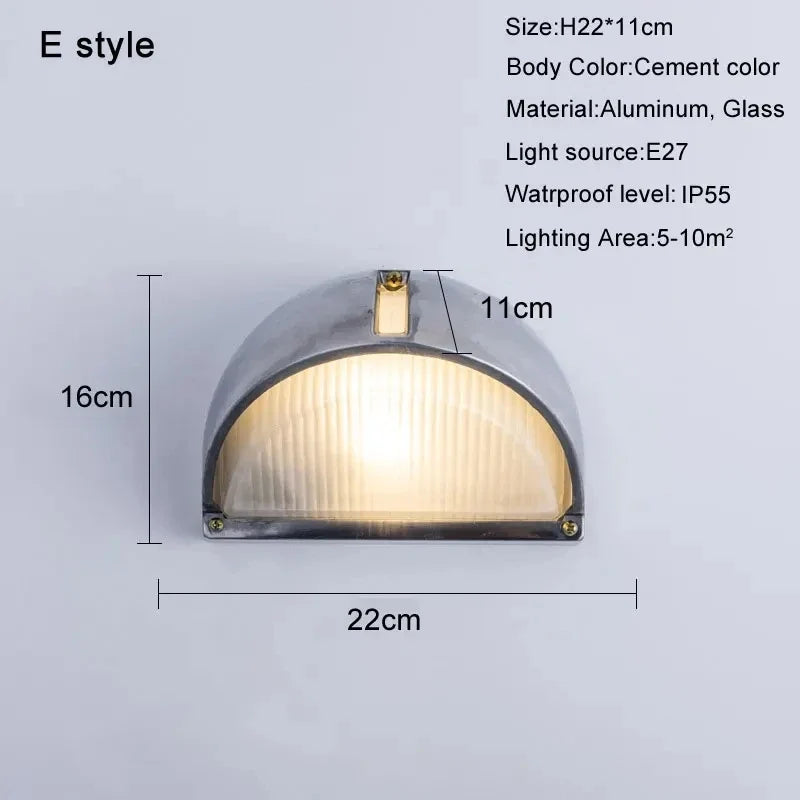 Applique murale — LED rétro imperméable en aluminium idéale pour extérieur et intérieur