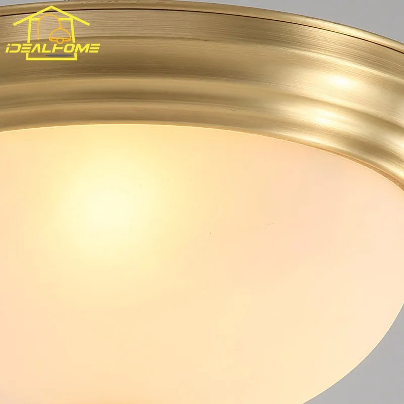Plafonnier — De luxe américain en cuivre doré moderne à LED
