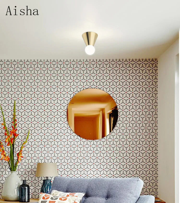 Plafonnier — En laiton éclairage intérieur nordique simple décoratif