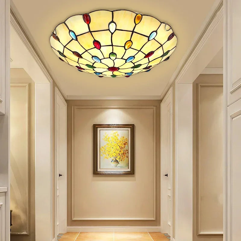 Plafonnier — Tiffany nordique style bohème pour décoration intérieure