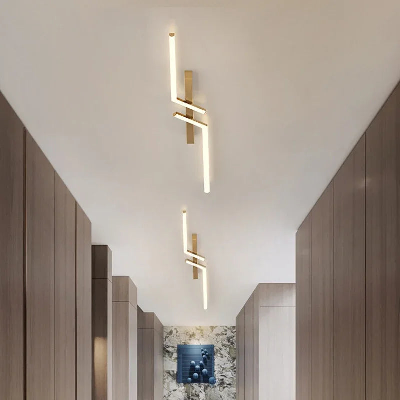 Plafonnier led ligne moderne pour salon étude éclairage Marin Onde - Esprit Contemporain & Décor Élégant