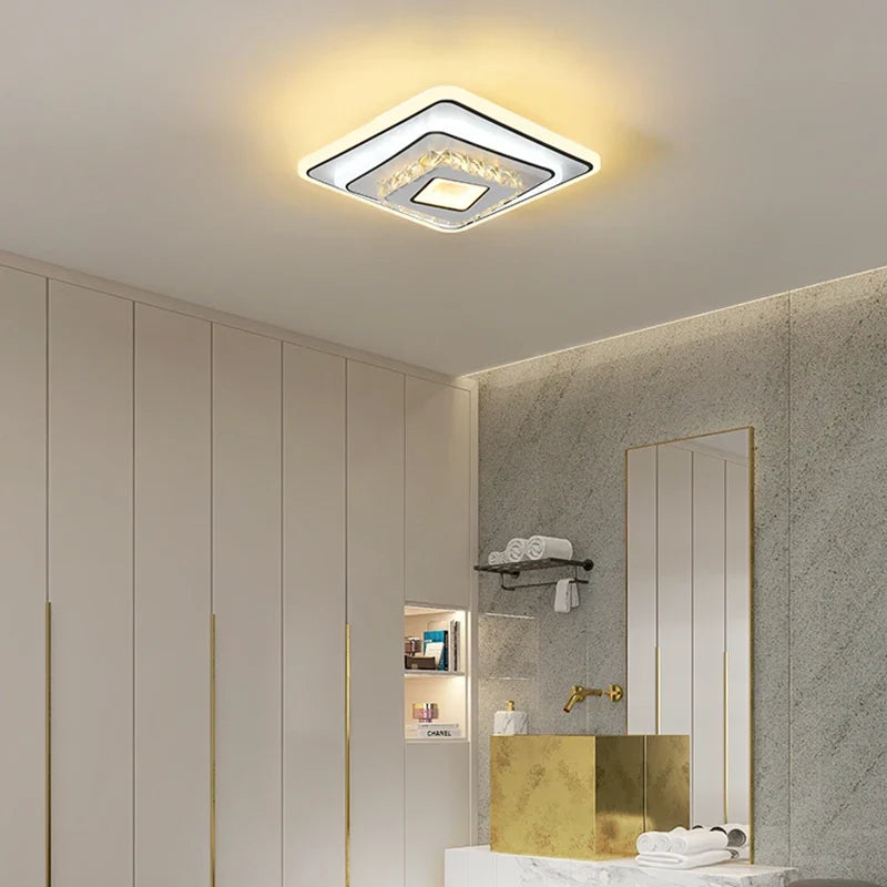 Plafonnier moderne minimaliste en cristal à led créatif Lucien Harmonie - Lignes Épurées & Atmosphère Sereine