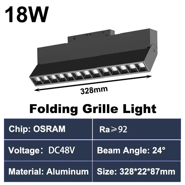 Luminaire — Rail d éclairage magnétique moderne pour intérieur en aluminium