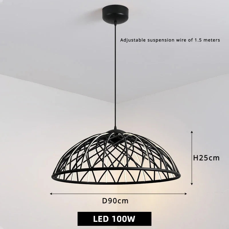 Suspension Naturelle Isidore Sillage en Corde — Noir / D76cm / Lumière chaude ; Noir / D76cm / Lumière neutre ; Noir / D90cm / Lumière froide ; Noir / D90cm / Lumière chaude ; Noir / D90cm / Lumière neutre ; Noir / D45cm / Lumière froide ; Noir / D45cm / Lumière chaude ; Noir / D45cm / Lumière neutre ; Noir / D61cm / Lumière froide ; Noir / D61cm / Lumière chaude ; Noir / D61cm / Lumière neutre ; Noir / D76cm / Lumière froide