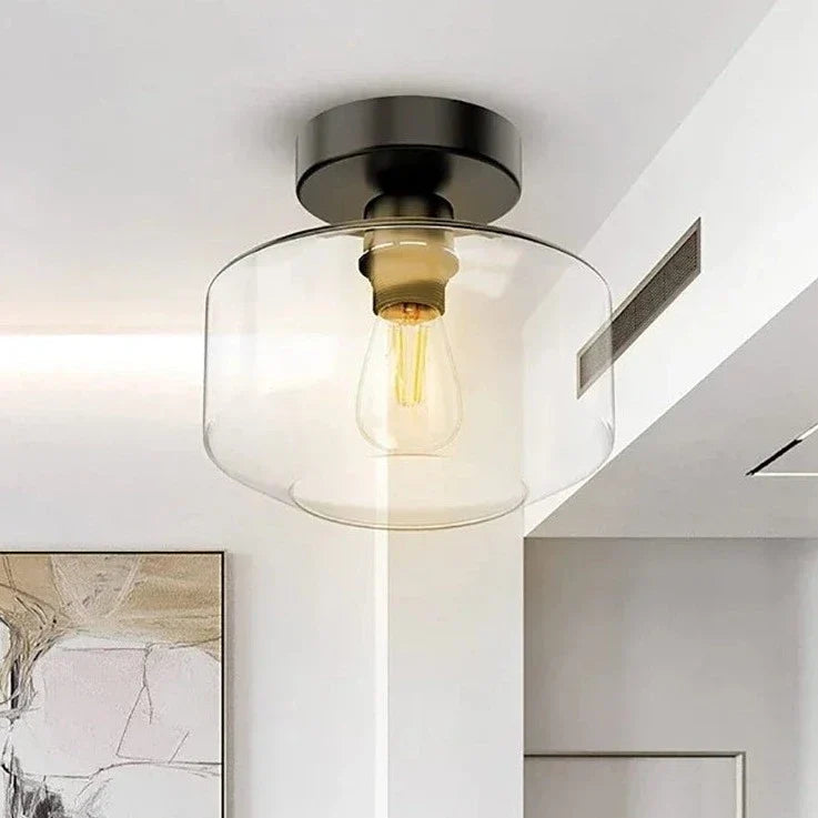 Plafonnier led nordique moderne en verre pour décoration maison Rosalie Aquarelle - Reflets Délicats & Élégance Visuelle