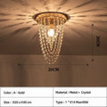 Plafonnier — LED en bois style bohème moderne avec cristal élégant
