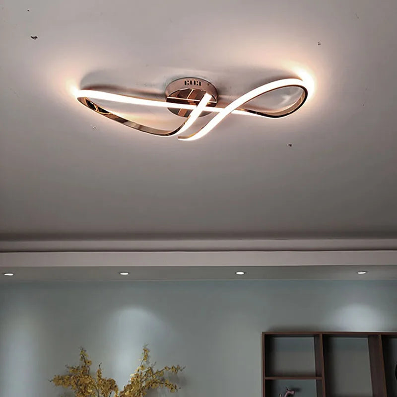 Plafonnier — Moderne à LEDs pour salon salle à manger chambre doré chromé luminaire intérieur