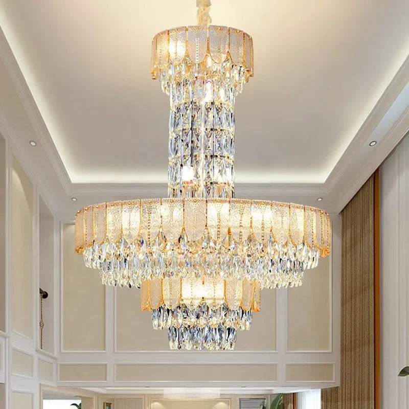 Lustre — En cristal de luxe pour hôtel et villa
