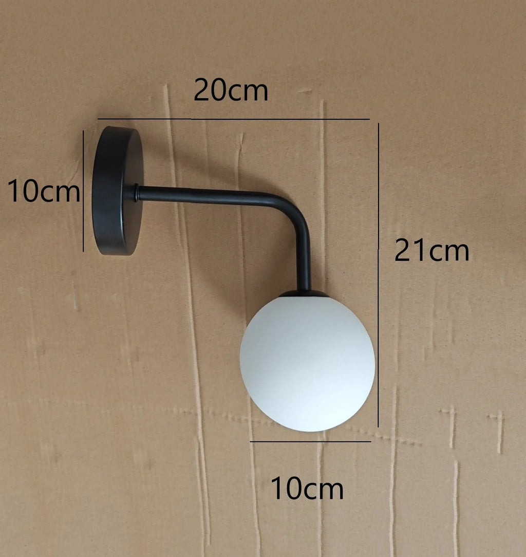 Applique murale — Post-modernes LED applique murale en verre Simple doré avec ampoule G9 nordique créative chambre salon allée lampe de chevet