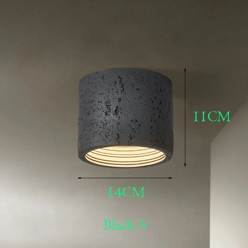 Spot Wabi Sabi - lumineux Led en ciment rouge Octave Nocturne - Une Note Singulière dans le Décor