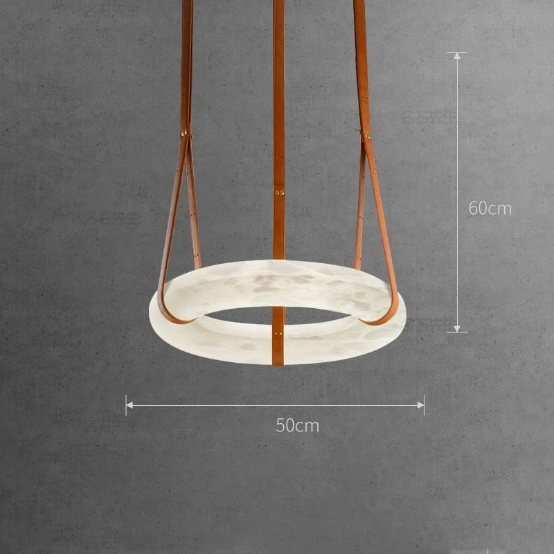 Lustre — Circulaire en marbre LED de luxe suspendu
