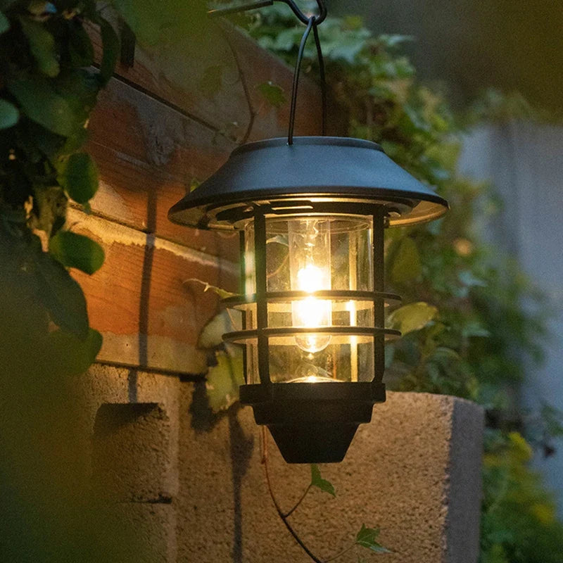 Lampe à poser — Solaire rétro murale vintage en métal étanche pour jardin et extérieur