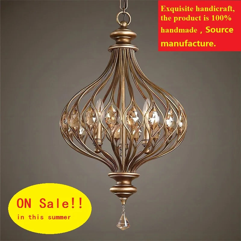 Suspension — Rétro français en cristal style vintage suspension