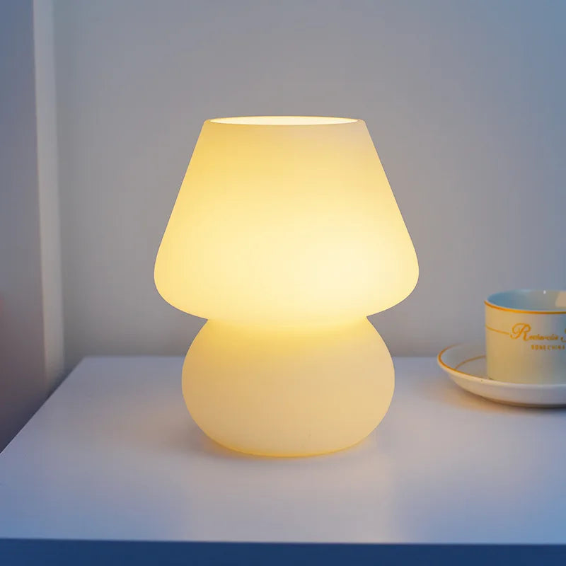Lampe de bureau LED en verre