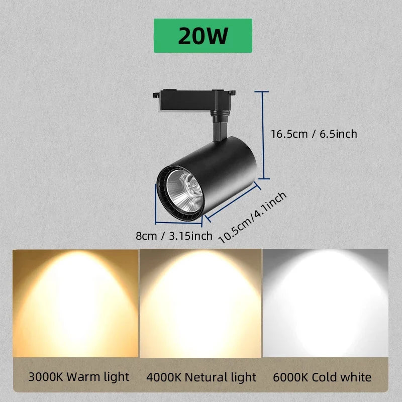 Spot — LED sur rail pour éclairage de magasin