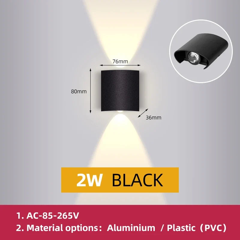 Applique murale — Extérieure LED luminaire étanche pour jardin décoratif