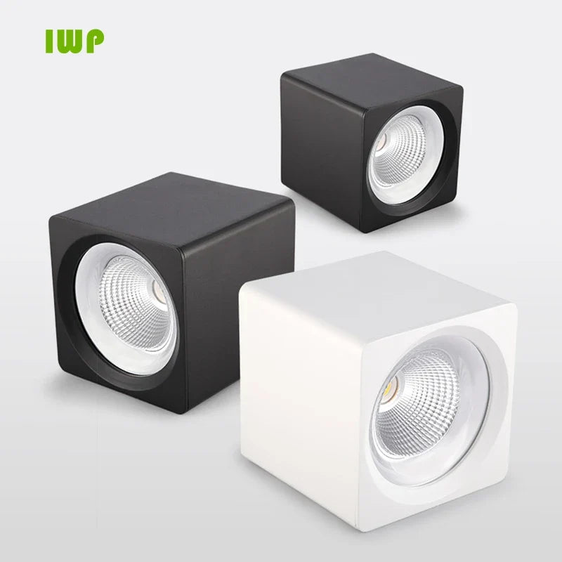 Spot de plafond led dimmable carré cob surface intérieur Sidonie Estampe - Lignes Graphiques & Décor Structuré