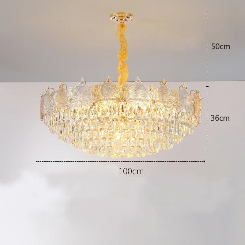 Lustre — En verre cristal design moderne pour intérieur élégant