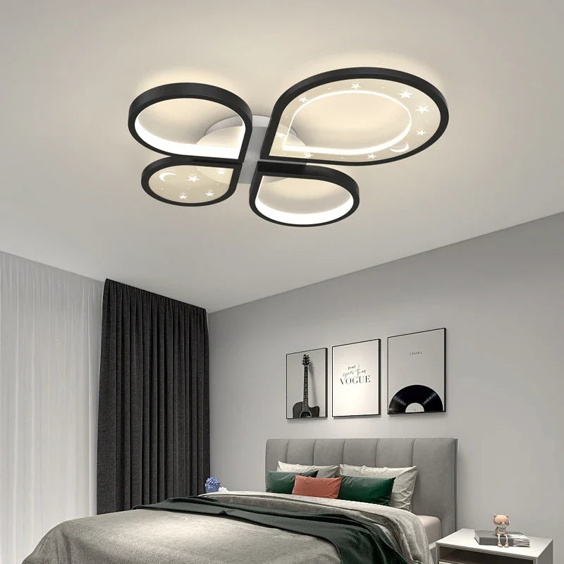 Plafonnier led créatif lustre nordique moderne éclairage doré Cybèle Étude - Lignes Épurées & Atmosphère Sereine
