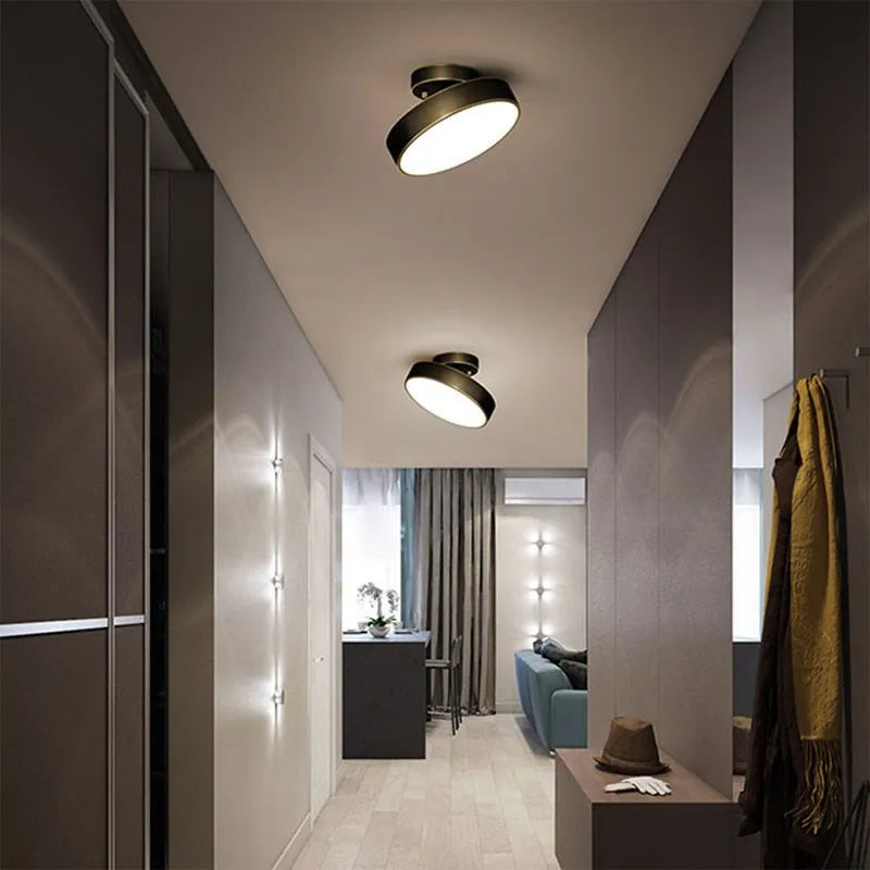 Plafonnier cuivre led simple rond vestiaire Zita Perspective - Des Reflets pour Souligner le Décor