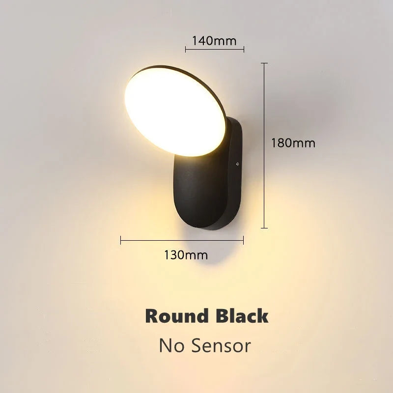 Applique murale — Extérieure LED avec capteur de mouvement étanche décorative