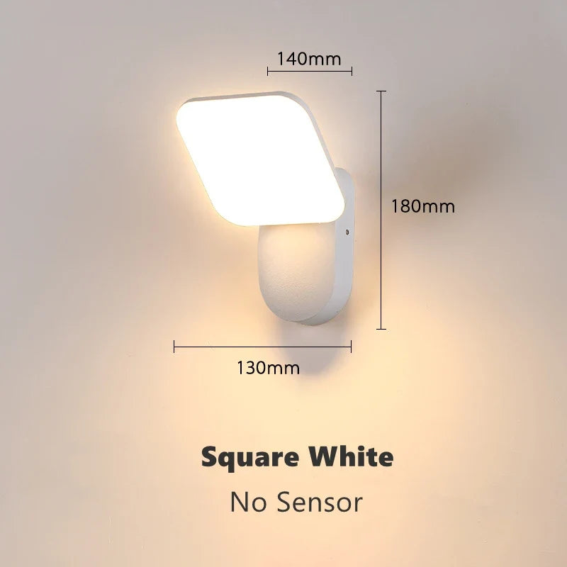 Applique murale — Extérieure LED avec capteur de mouvement étanche décorative