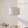 Suspension en coton et lin style wabi sabi fait main pour restaurants et hôtels – Néolys Aube