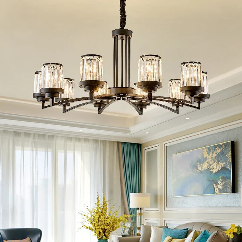 Lustre — En cristal rétro américain design chic pour décoration intérieure