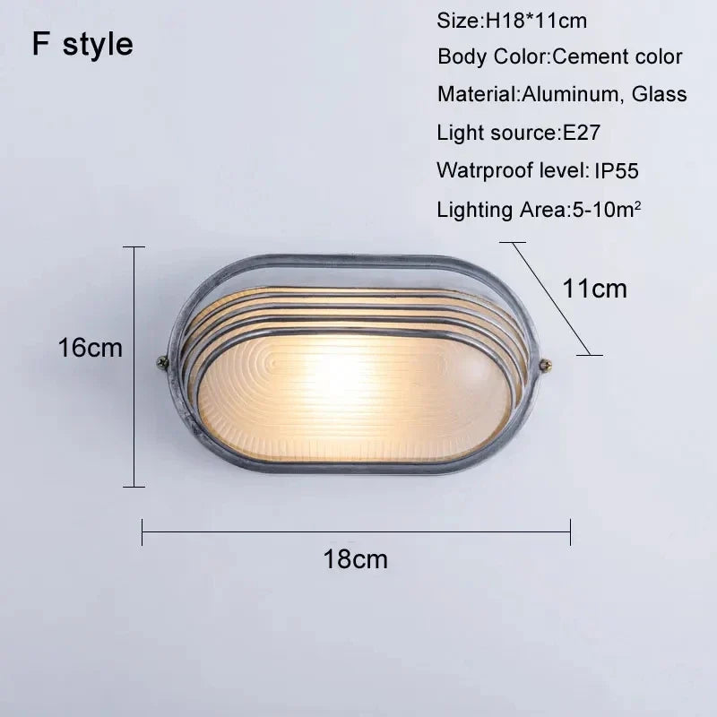 Applique murale — LED rétro imperméable en aluminium idéale pour extérieur et intérieur