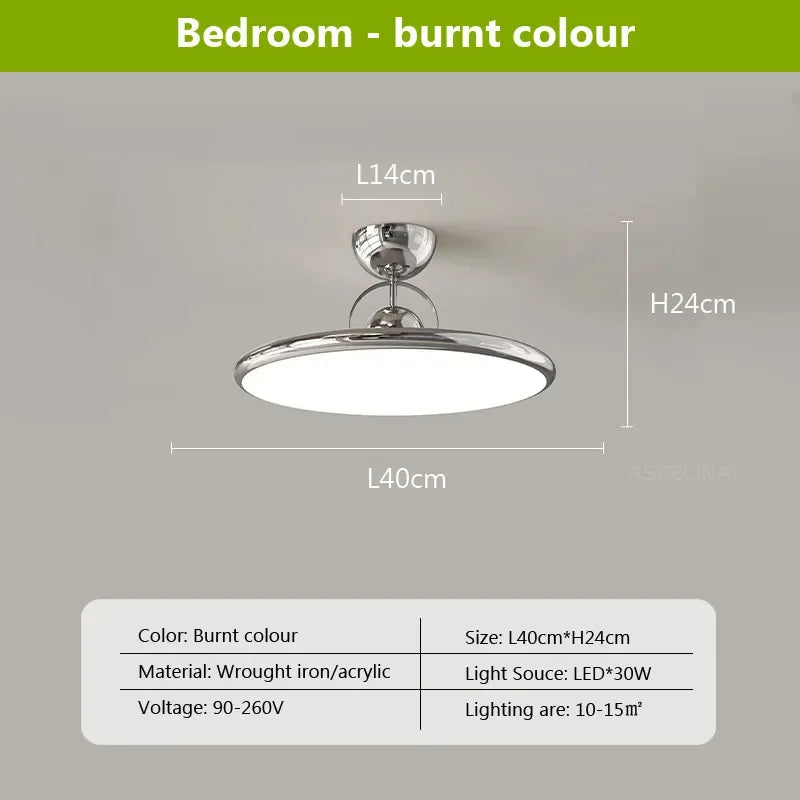 Plafonnier — LED nordique en fer avec soucoupe volante luminaire décoratif d'intérieur