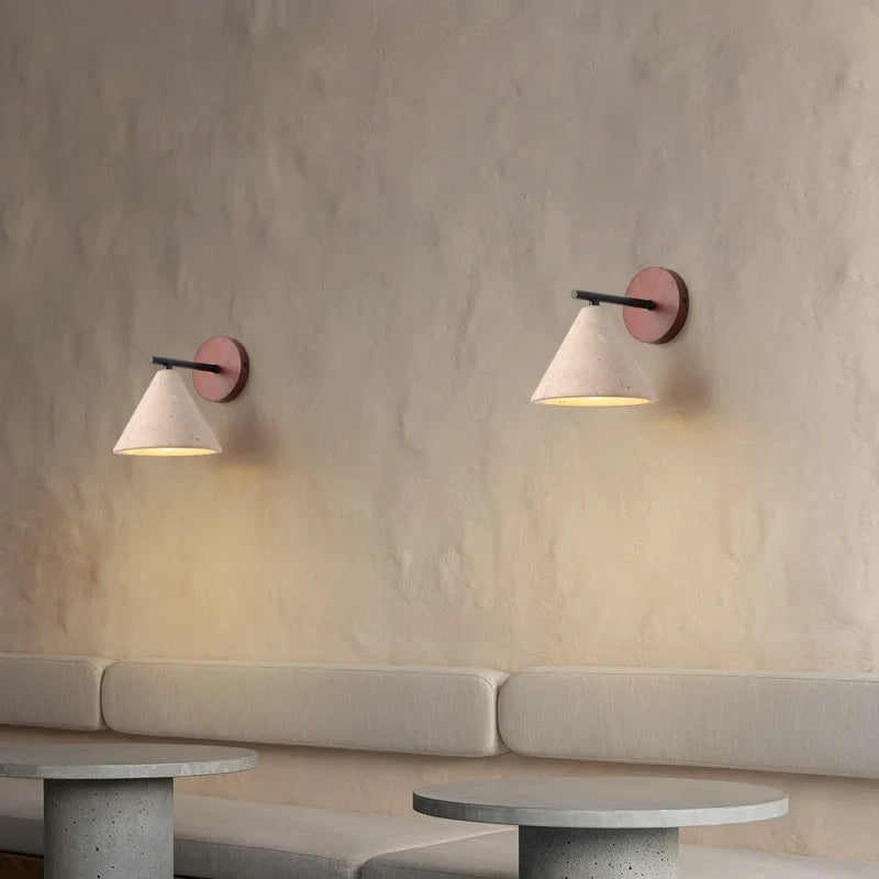 Applique murale en pierre naturelle led décorative d'intérieur Aveline Chant - Matière Chaleureuse & Lignes Élégantes