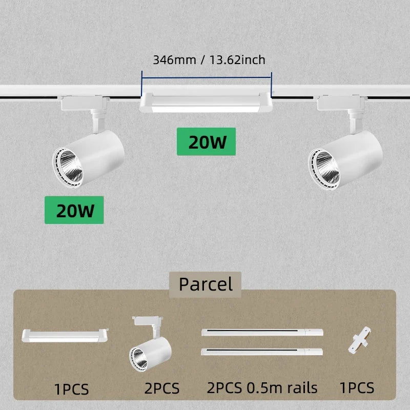 Spot — LED sur rail pour éclairage de magasin