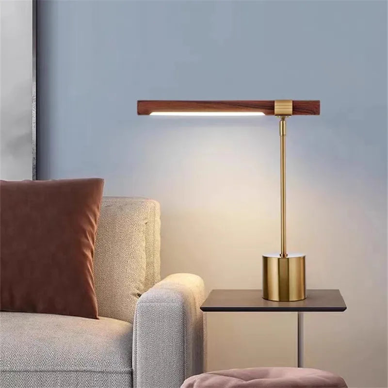 Lampadaire vintage design en bois et métal pour décoration intérieure – Aurélien