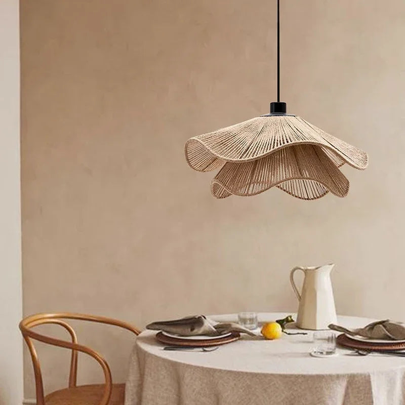 Suspension Vintage Flavie Brume en Corde