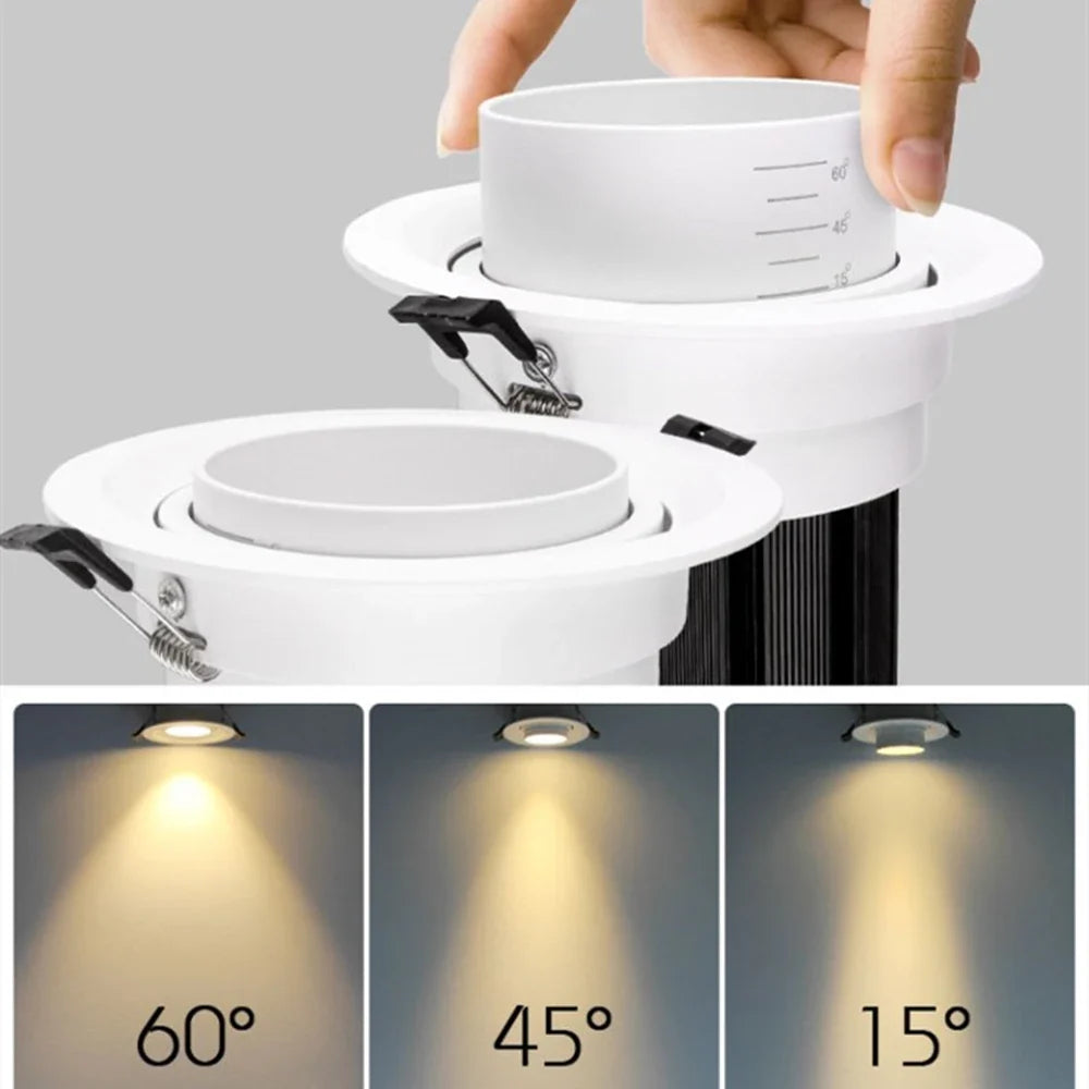 Spot led encastré avec faisceau réglable pour éclairage ciblé Véra Balade en Aluminium - Lignes Dessinées & Décor Raffiné