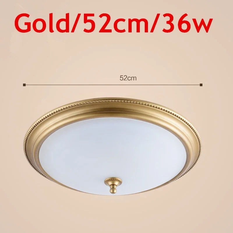 Plafonnier — Rond or/noir/Bronze plafonnier verre dépoli pour couloir salon cuisine LED lumineuse éclairage 110/220V
