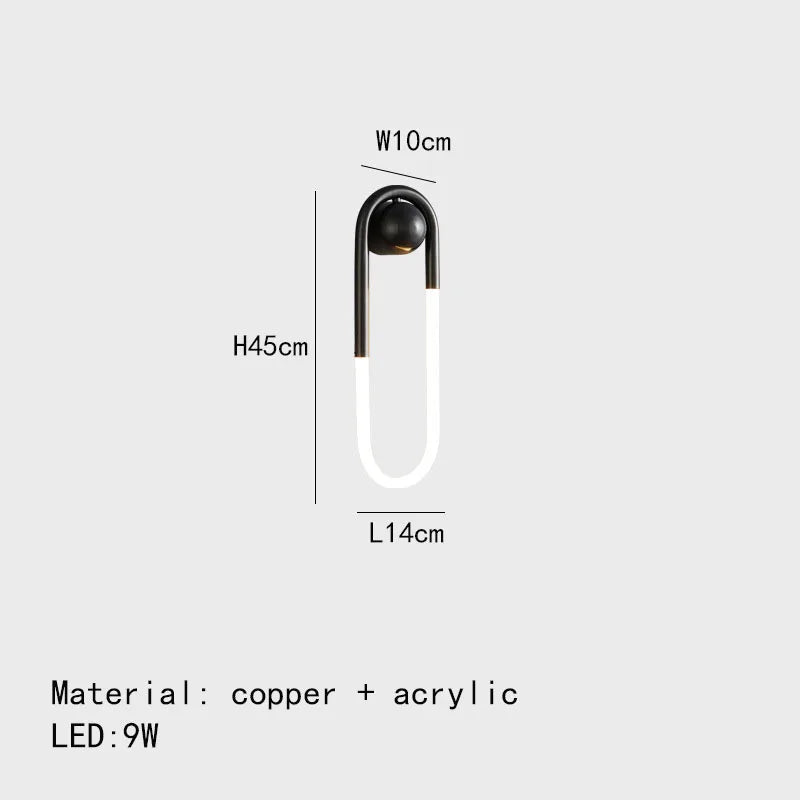 Applique murale — LED moderne forme ellipse pour décoration intérieure