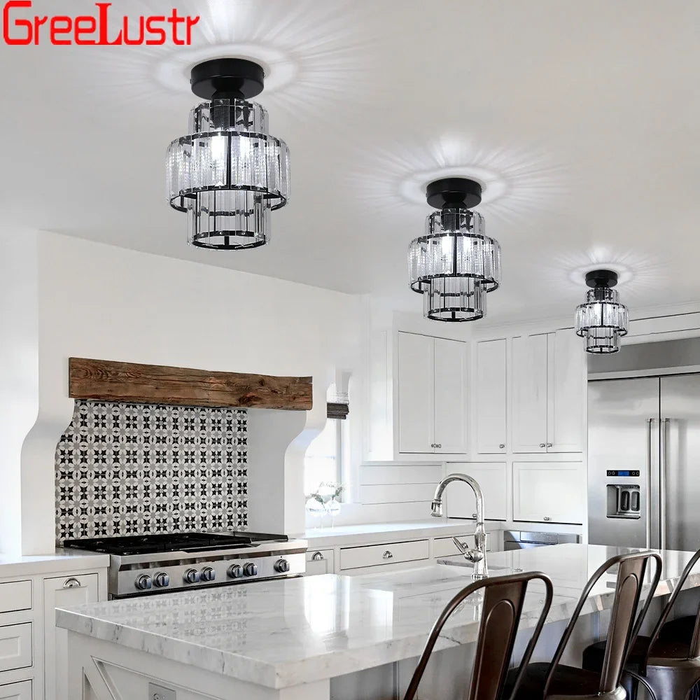 Plafonnier moderne en cristal avec led Félicie Prélude - Éclat du Cristal & Décor Singulier