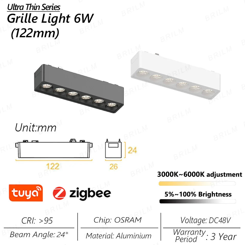 Spot — Lumineux intelligent magnétique tuya zigbee à intensité variable
