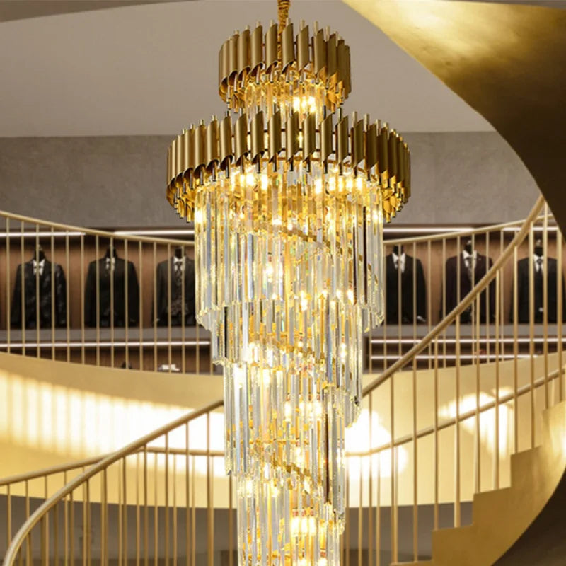 Lustre — Moderne en cristal pour décoration intérieure élégante et lumineuse