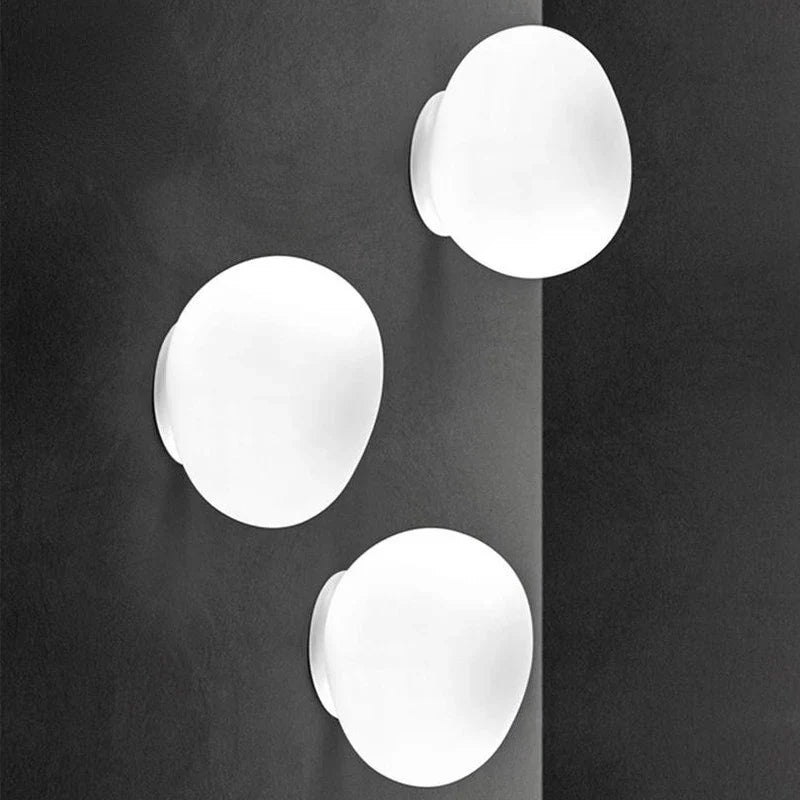 Applique murale — Italienne en verre blanc pour intérieur moderne