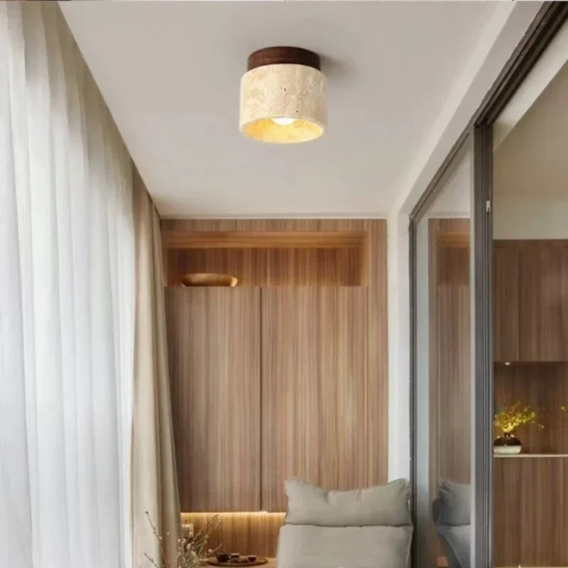 Plafonnier — En pierre minimaliste pour une ambiance apaisante