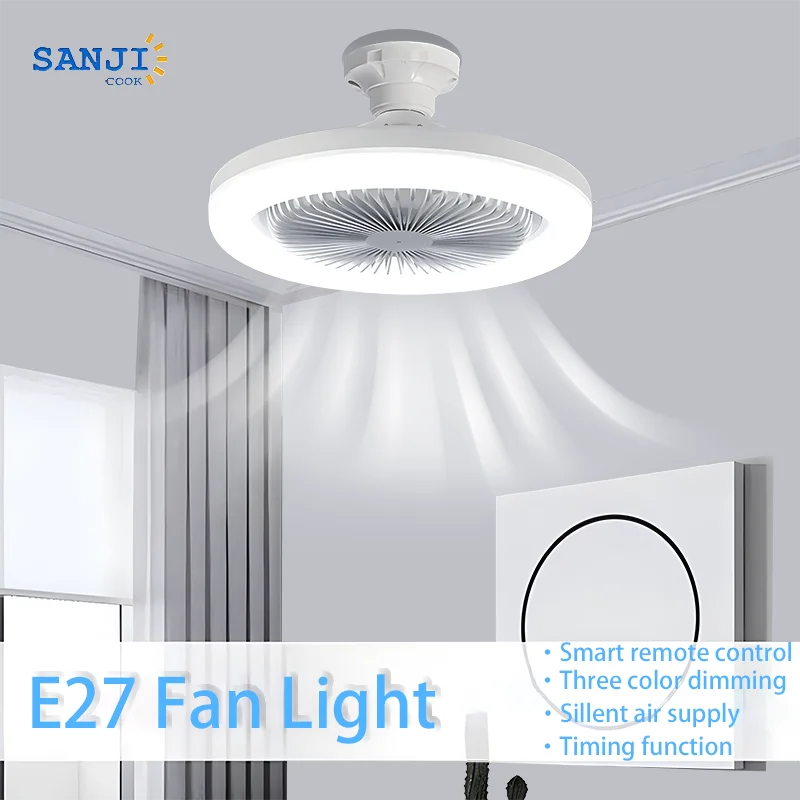 Plafonnier led intelligent avec ventilateur et télécommande Coralie Chant - Une Note Singulière dans le Décor