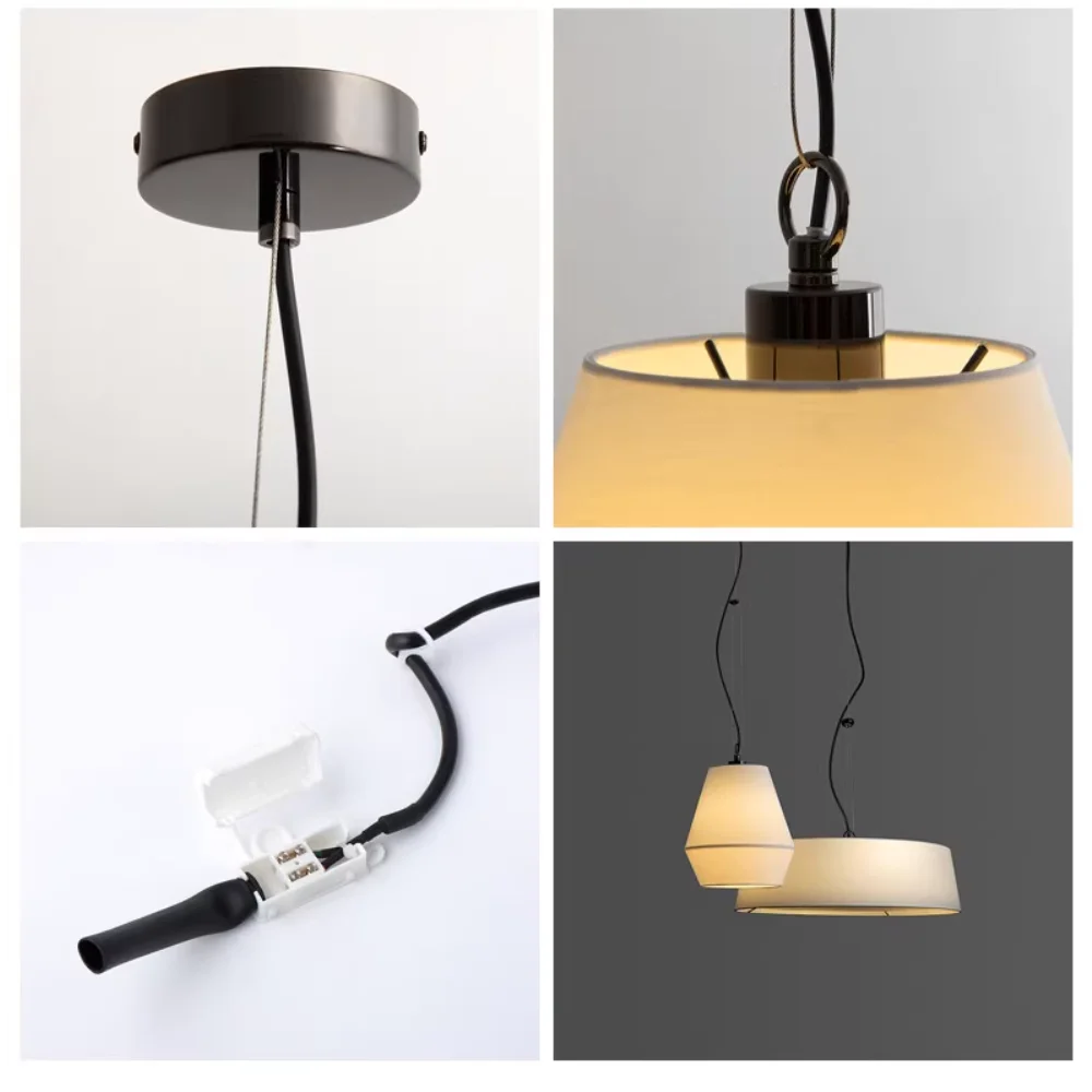 Lustre lin moderne minimaliste chinois suspension japonais wabi-sabi – Orélian Épure