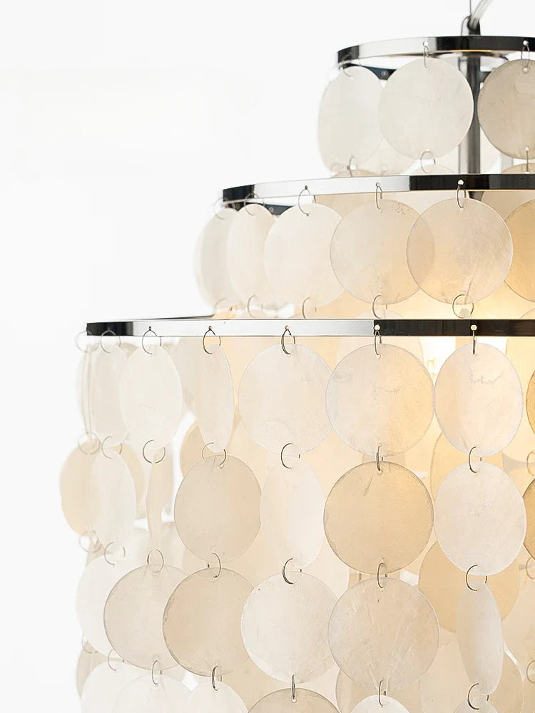 Lustre — En coquillage romantique avec carillon éolien style nordique décoratif