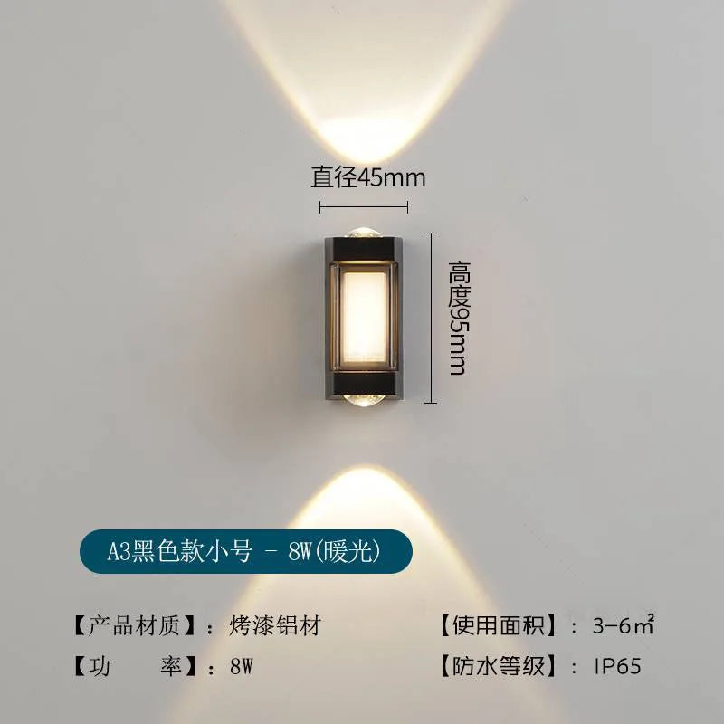 Applique murale — Moderne LED extérieure étanche pour jardin et couloir