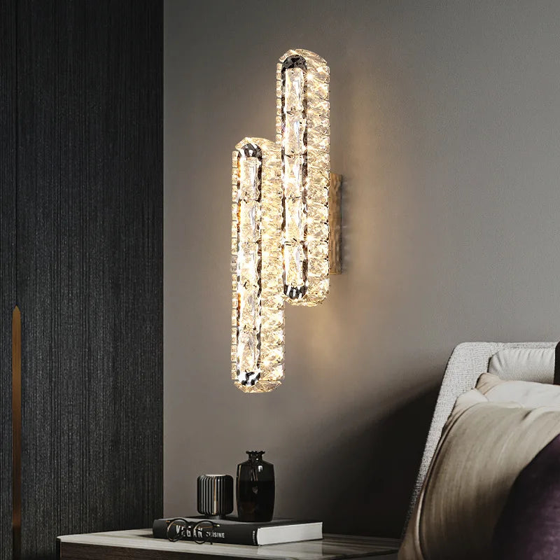 Applique murale — LED ovale moderne en cristal pour décoration intérieure