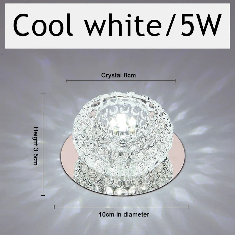Plafonnier en cristal à led pour décoration moderne Cléa Écho - Une Note Scintillante dans le Décor